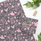 Elegant Butterfly Pattern Gift Wrap - Whimsical Winter Butterflies