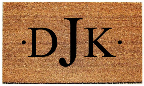 Doormat with Custom Monogram - 3 Sizes to Choose From